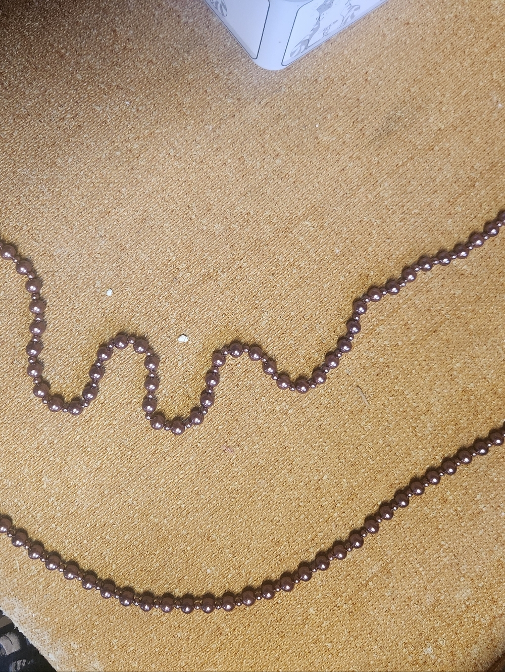 Brown Glass Bead Necklace - Strand